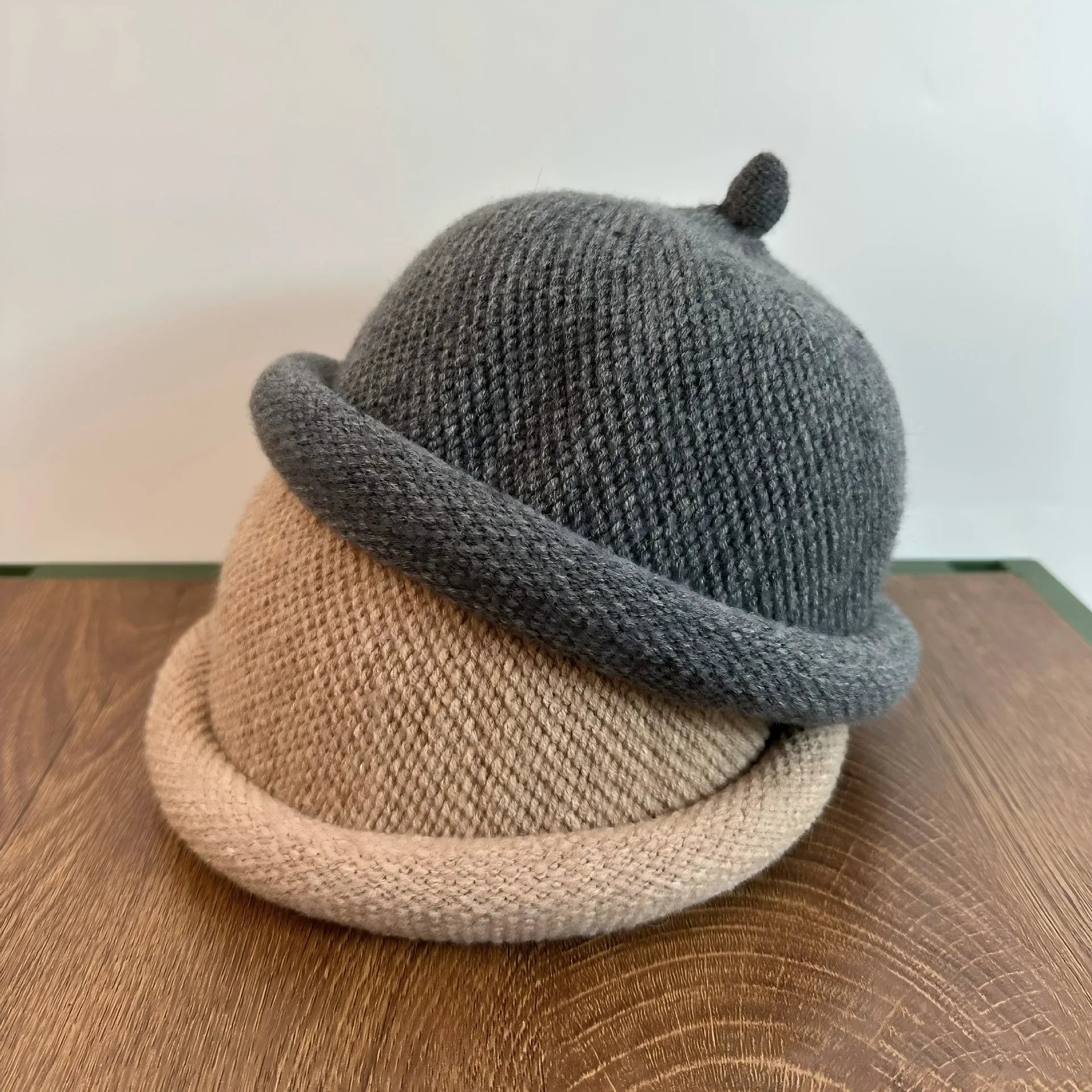 Gorros de piel de melón tejidos a la moda para hombres y mujeres