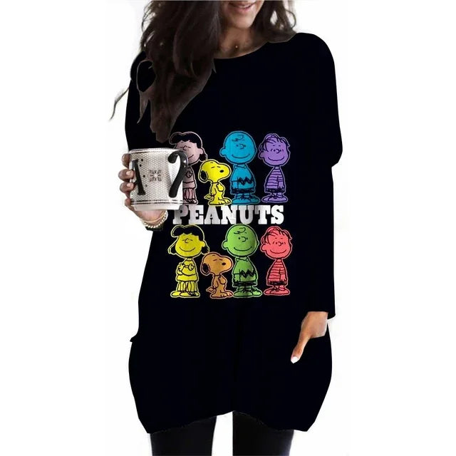 Camiseta de manga larga con cuello redondo