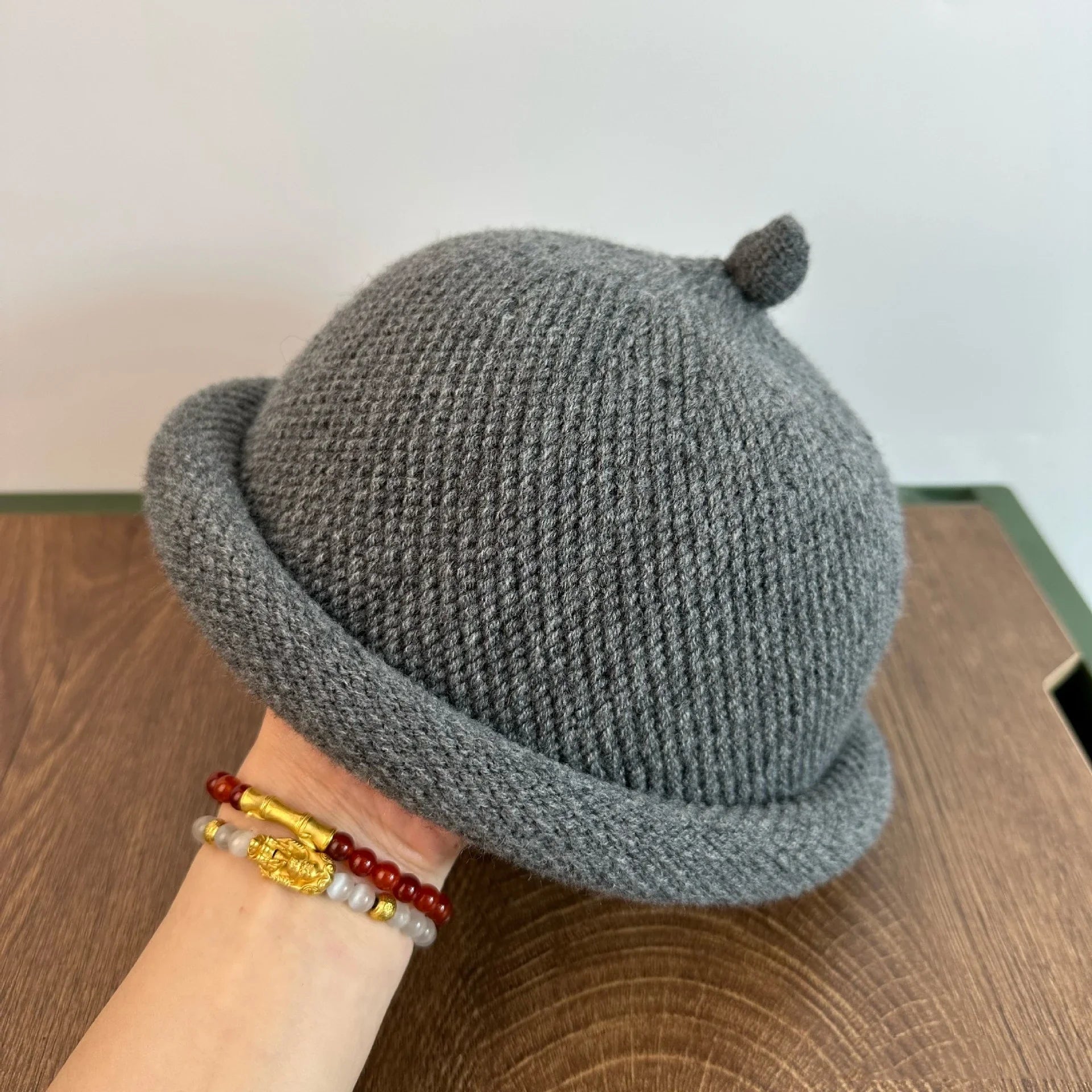Gorros de piel de melón tejidos a la moda para hombres y mujeres