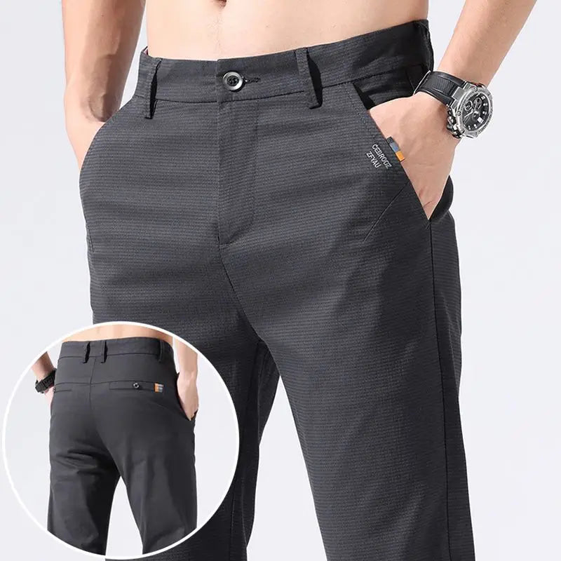 Pantalones de Traje Casuales para Hombre – Estilo Coreano Elegante