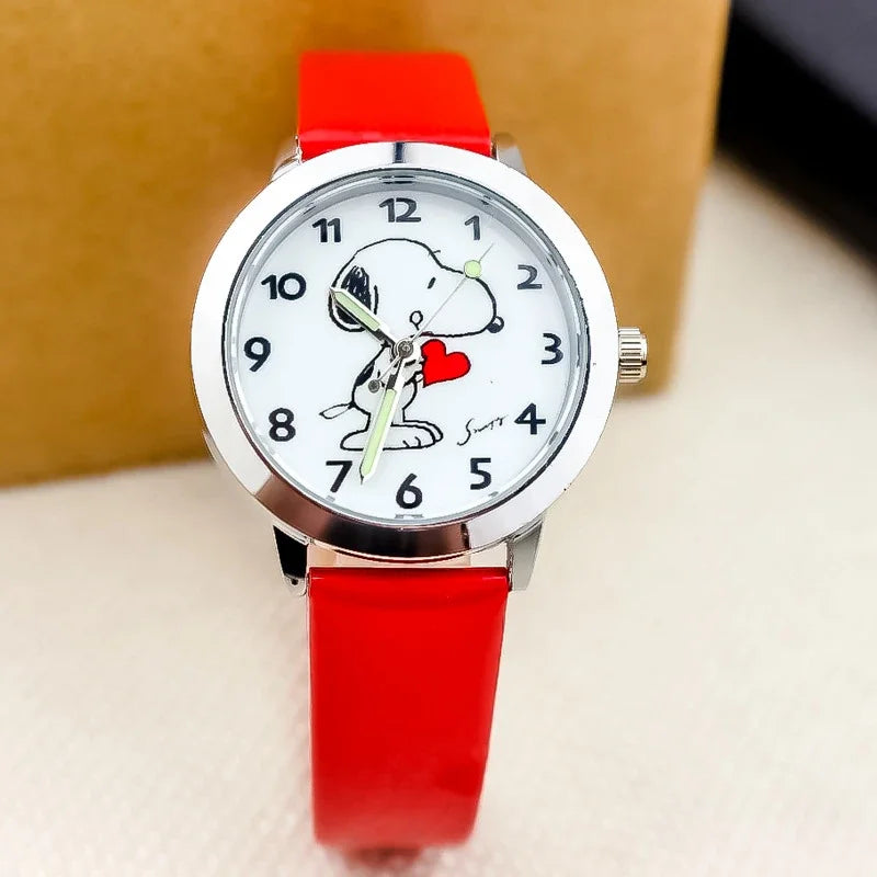 Reloj de cuarzo Snoopy para niños