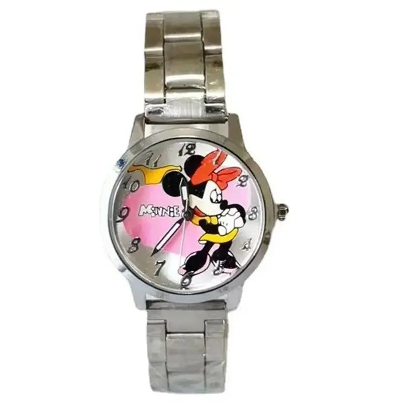 Reloj Mickey & Minnie Dorado/Plateado