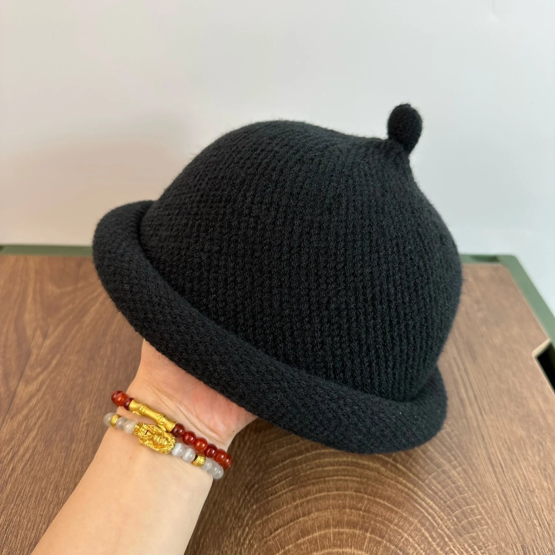 Gorros de piel de melón tejidos a la moda para hombres y mujeres