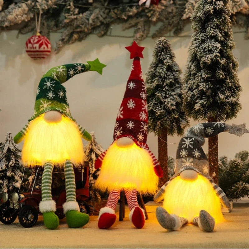 Gnomo Navideño con Luz LED – Decoración Iluminada para el Hogar