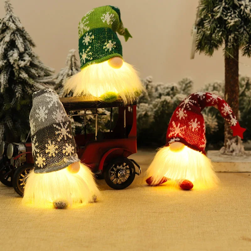 Gnomo Navideño con Luz LED – Decoración Iluminada para el Hogar