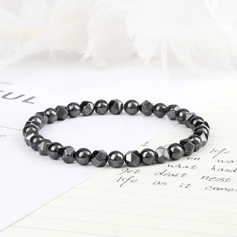 Pulsera de cuentas de hematita