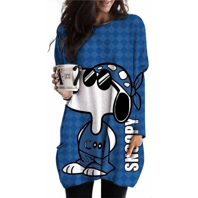 Camiseta de manga larga con cuello redondo