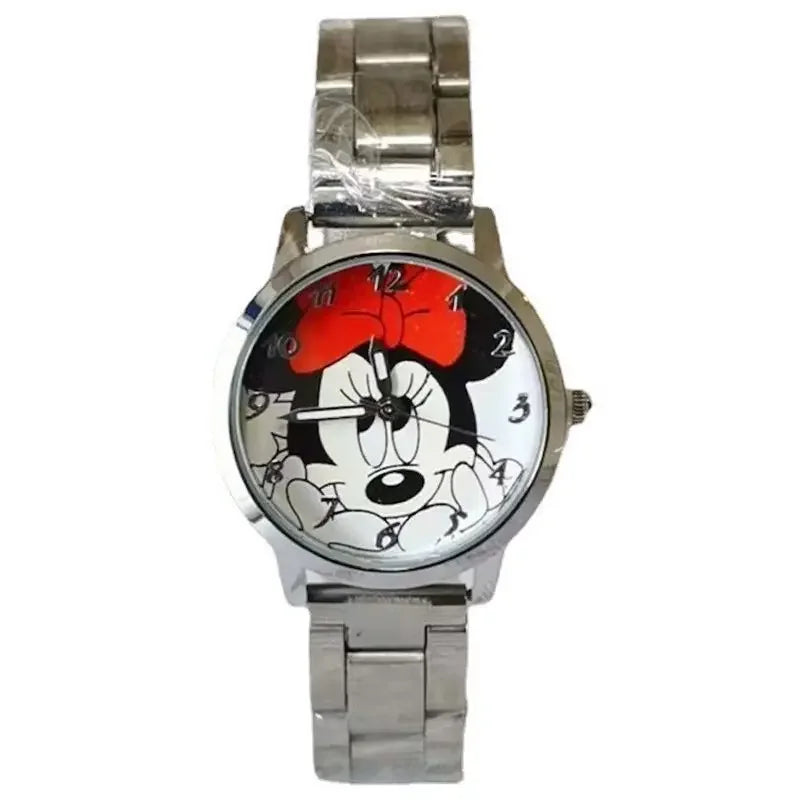 Reloj Mickey & Minnie Dorado/Plateado