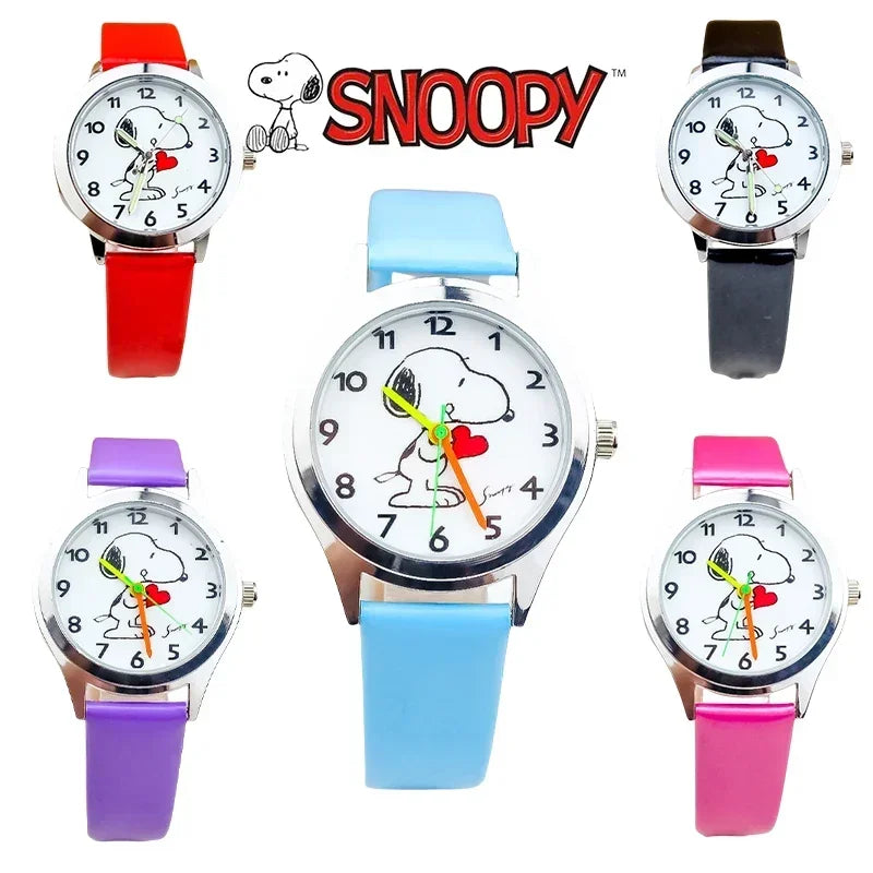 Reloj de cuarzo Snoopy para niños
